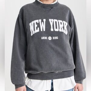 Anine Bing Charcoal Crewneck Sweatshirt